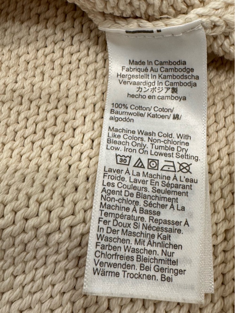 J. Crew Cream Knit Rollneck Cotton Sweater Size XXS - Picture 4 of 4